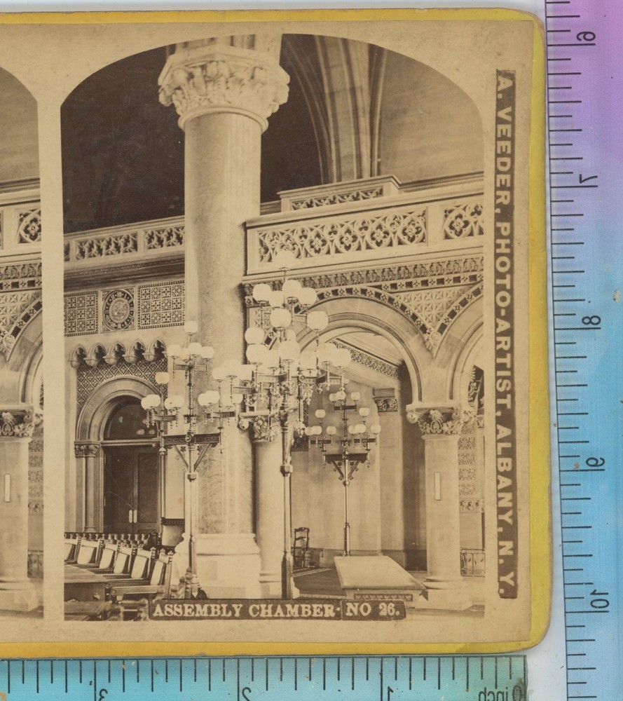 Assembly Chamber Capitol Albany NY New York A. Veeder Stereoview