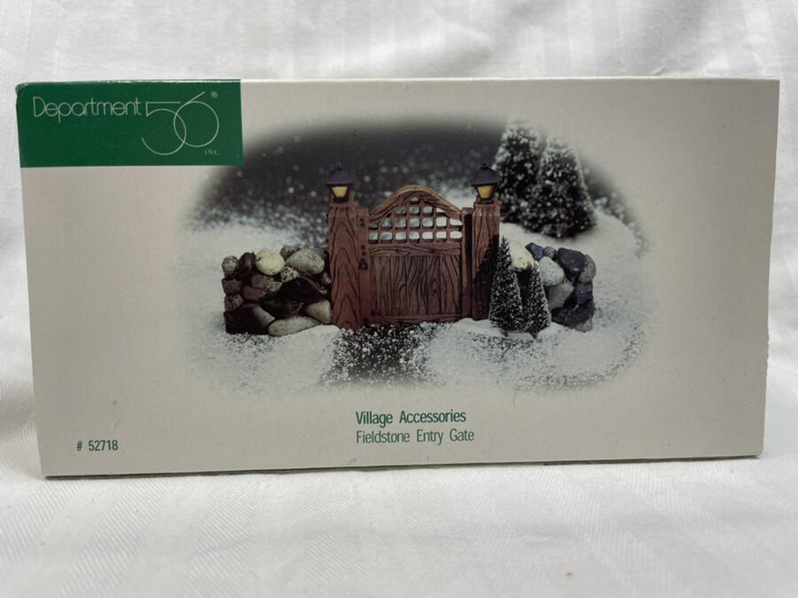 Fieldstone Entry Gate for Dept 56 Snow Village 52718 in Mint Condition
