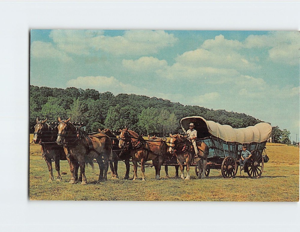 Postcard Historic Conestoga Wagon Penna. Farm Museum Of Landis Valley PA USA