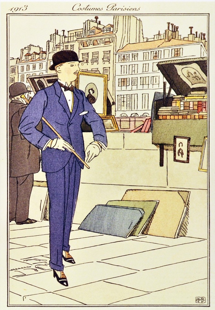 Poster print.Interior design Art.Retro fashion.Paris costumes.6369