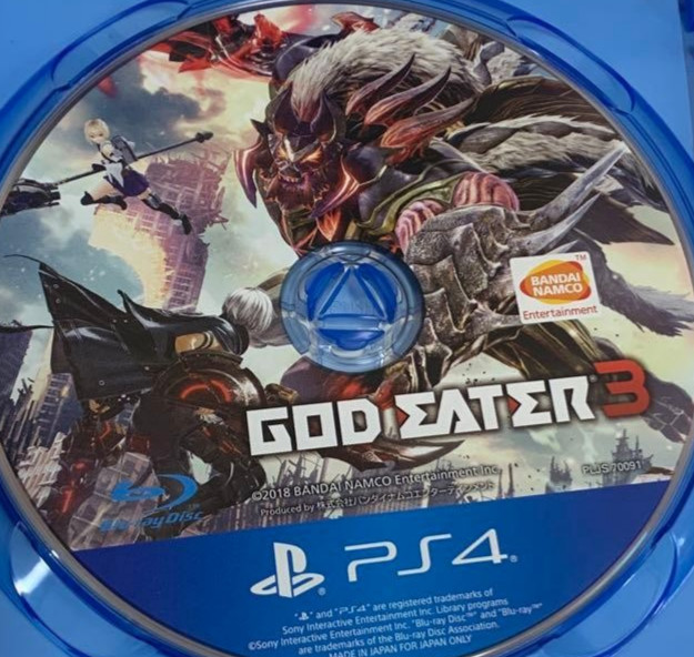 GOD EATER 3 PlayStation4 PS4 Japanese ver Bandai Namco Tested Disc Only