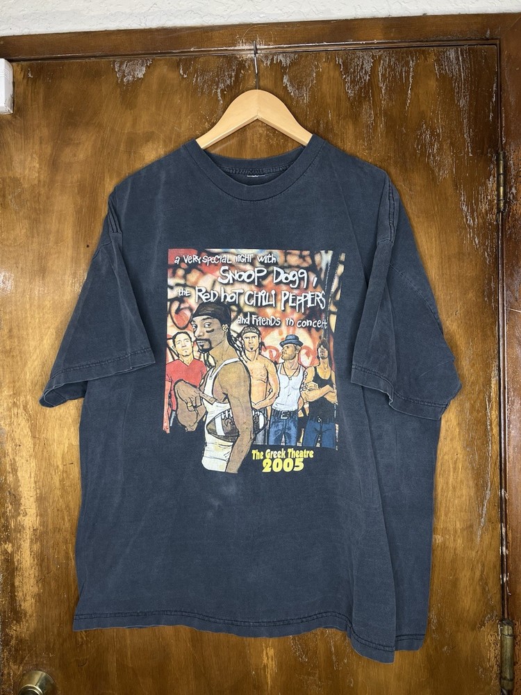 2005 Snoop Dogg Red Hot Chili Peppers & Friends Ice Cube Nate Dogg Rap T Shirt