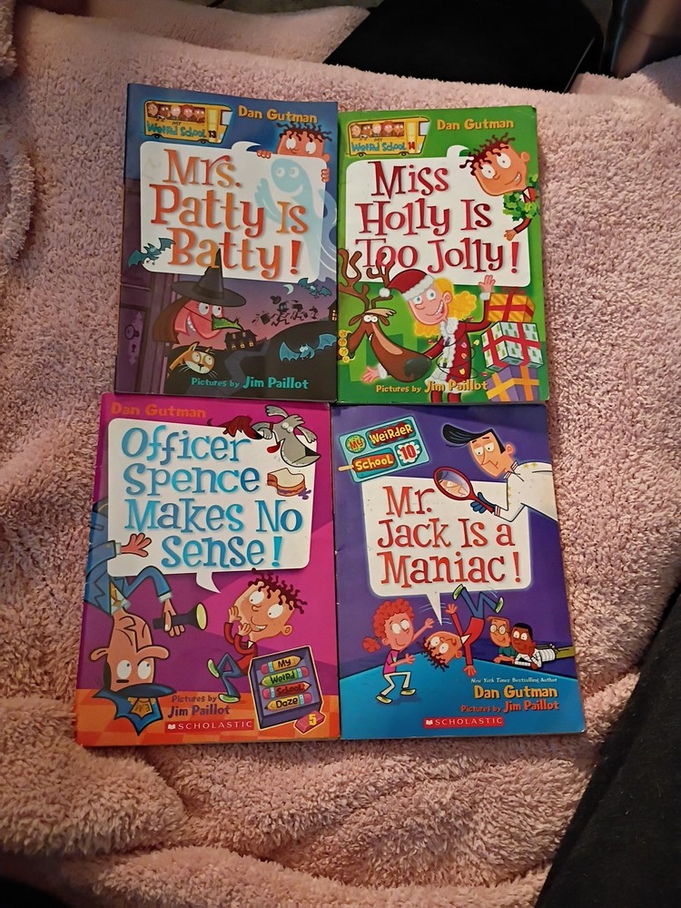 Dan Gutman My Weird School Book Lot of 4 Scholastic Paperback Kids Books