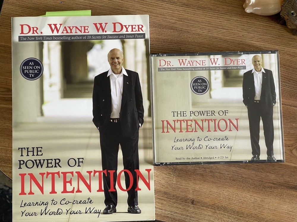 Dr. Wayne Dyer The Power of Intention Paperback & 4 Audio CD Set