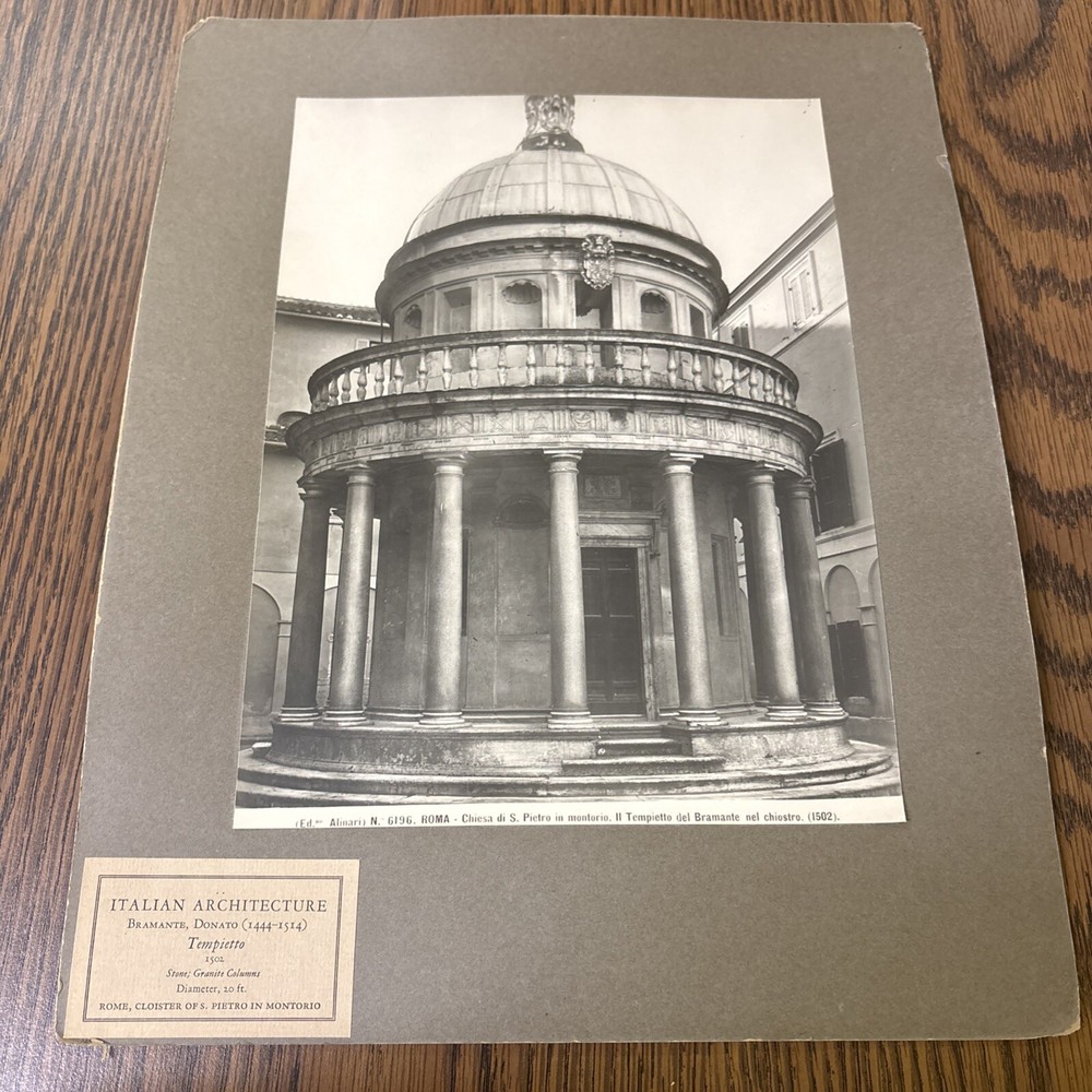 VTG Tempietto 1502 San Pietro Montorio Rome Mounted Italian Architecture Photo