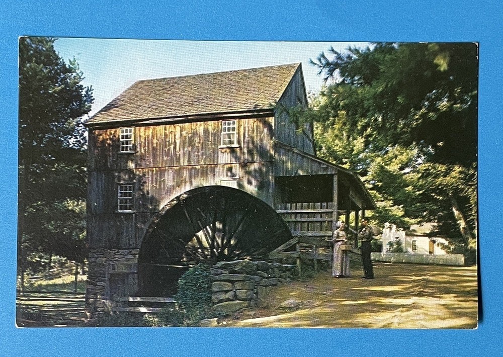 Old Sturbridge Village Wight Grist Mill Massachusetts Unposted Vintage Postcard