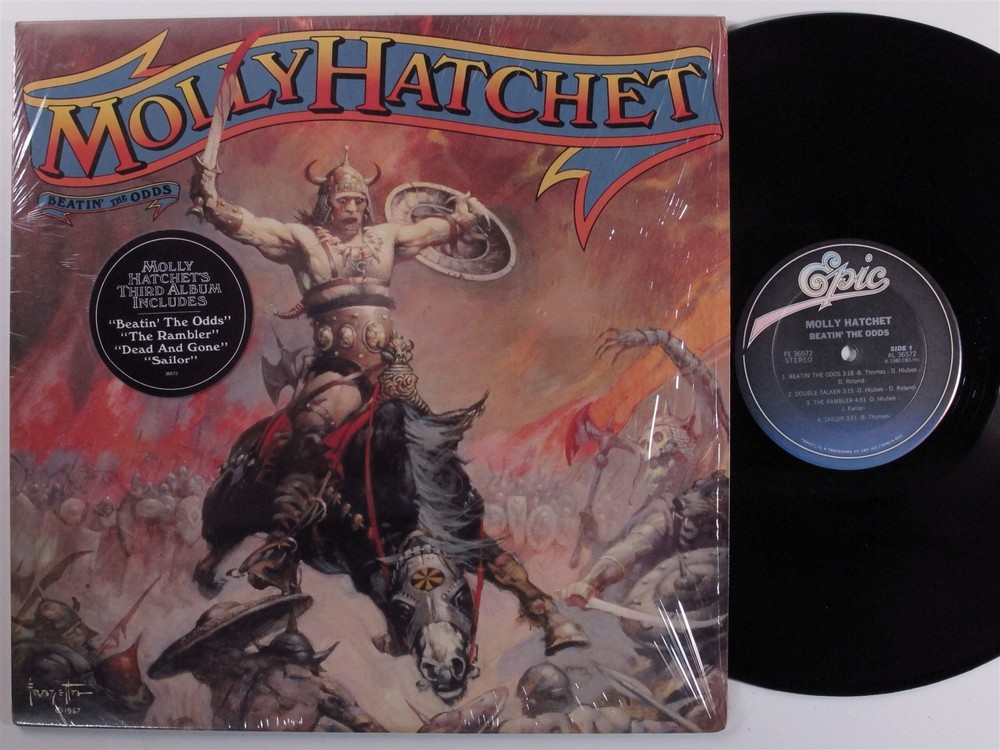 MOLLY HATCHET Beatin' The Odds EPIC LP VG++/NM SHRINK f