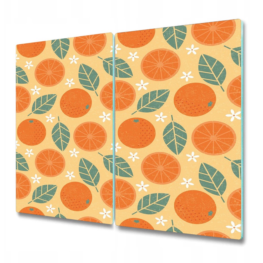 Glass Chopping Cutting Board Vintage Oranges Colourful retro fruits 2x30x52