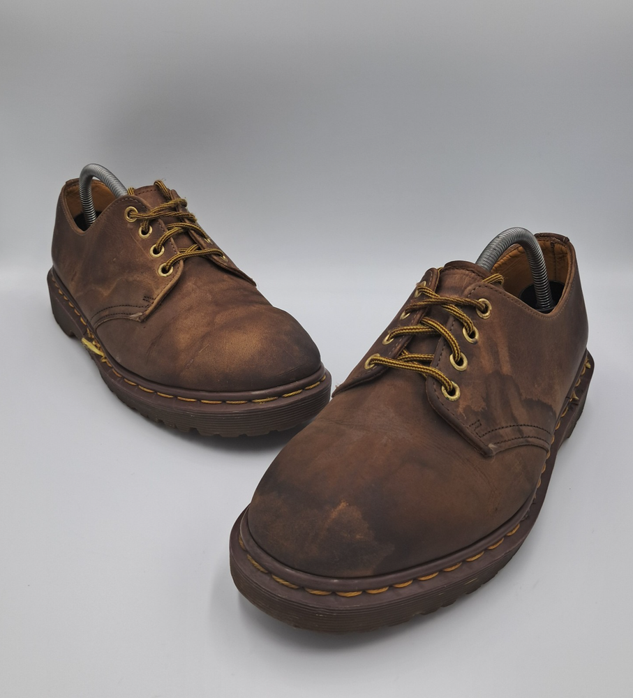 Size 9 - Dr. Martens 1461 Crazy Horse Leather Oxford Made In England RETAIL $160