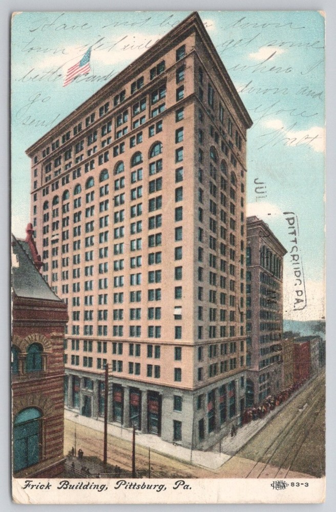 Frick Building Pittsburg PA Vintage Postcard 1908 Skyscraper Architecture