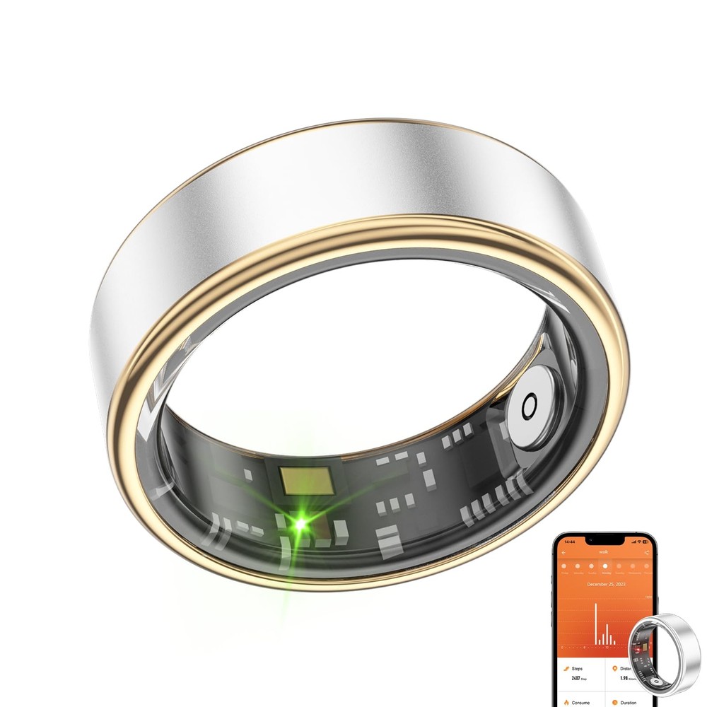 Smart Ring Health Fitness Tracker, Size First with Sizing Kit, Activity & Sle...