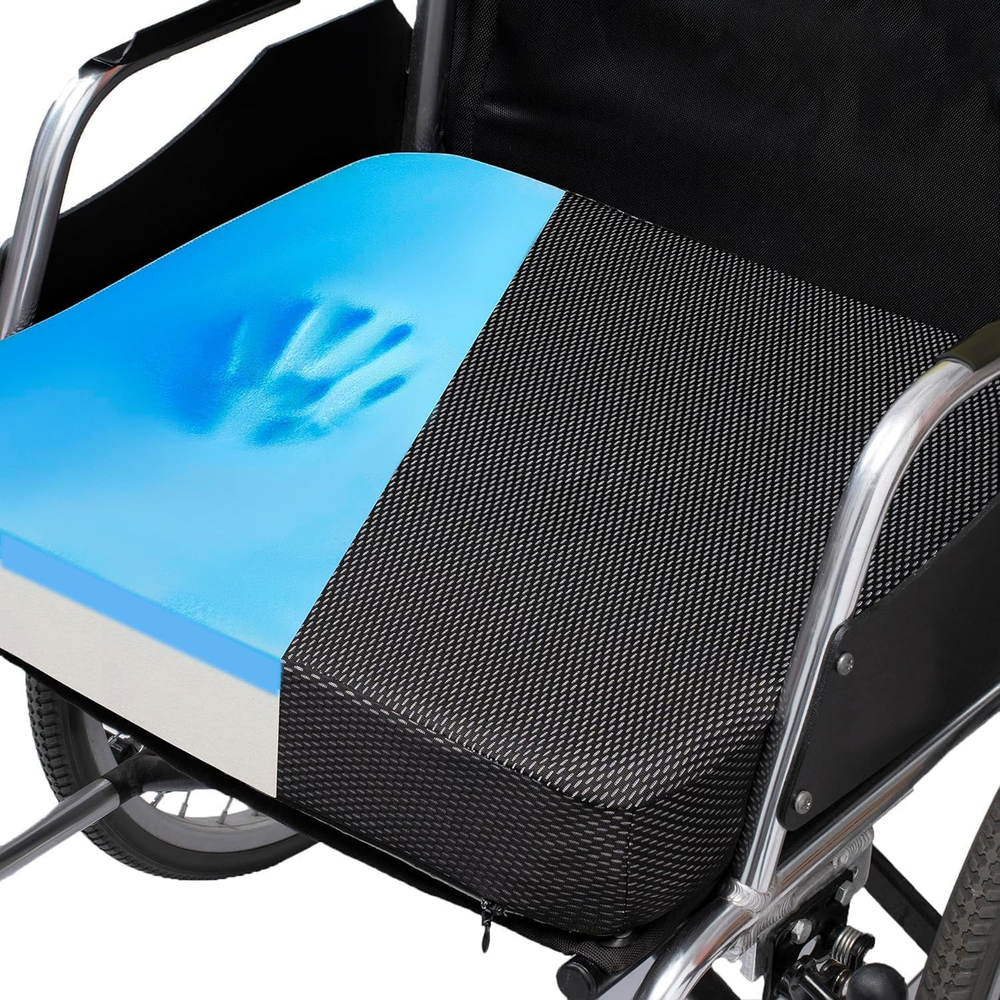 CYLEN Ifoam Gel Infused Memory Foam Layer Wheelchair Cushion - Seat Cushion for