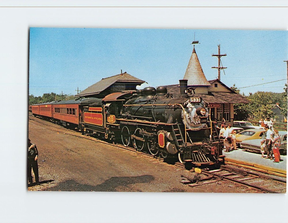 Postcard Steam Train New Hope and Ivyland Railroad Bucks County Pennsylvania USA
