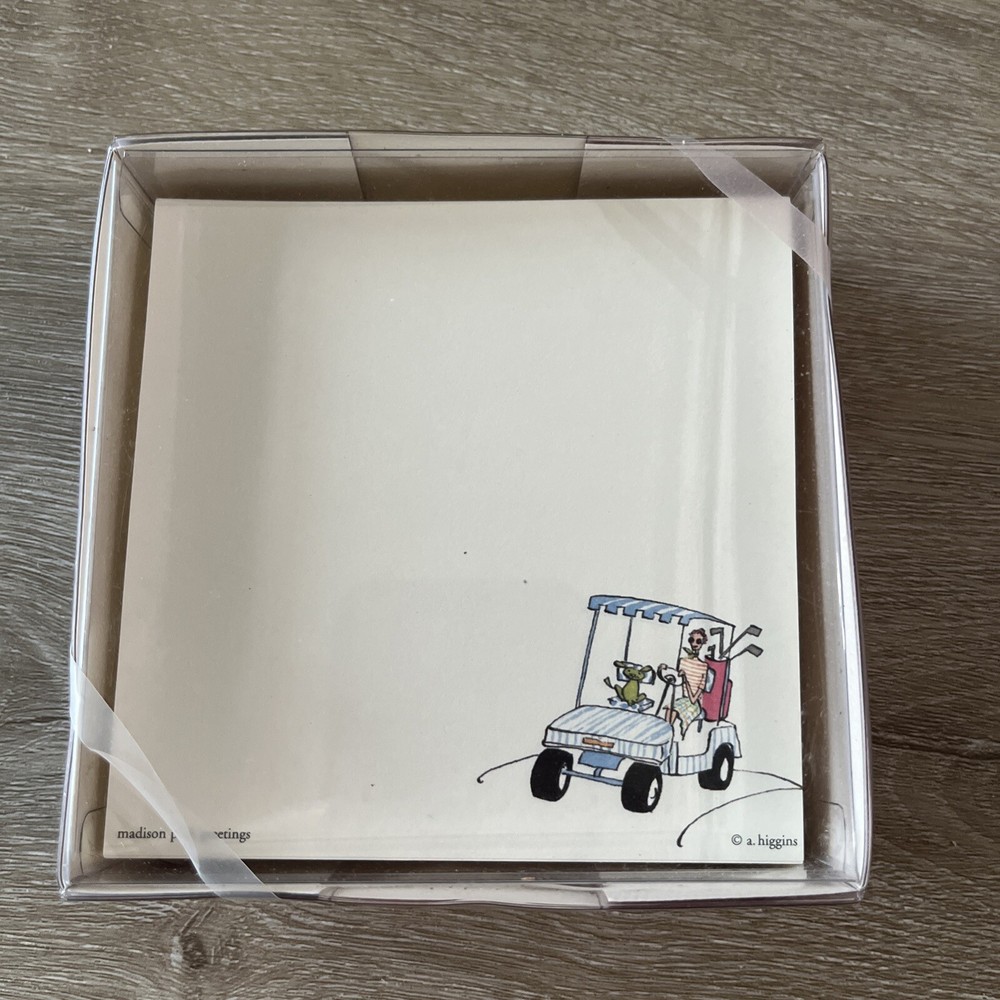 Madison Parks Square Note Paper 120 Sheets Golf Vintage  2002