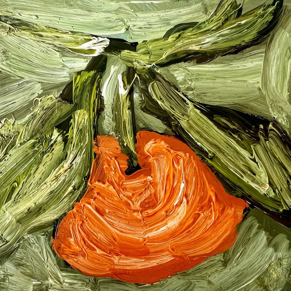 Tangerine Clementine Miniature Mandarin Oil Painting Art From Ukraine