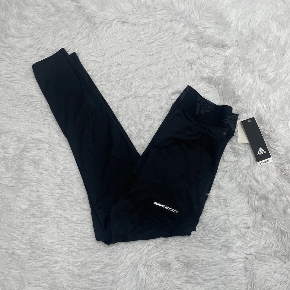 Adidas Alpha Skin Hockey Baselayer Pants Mens Small with Cup NWT $80