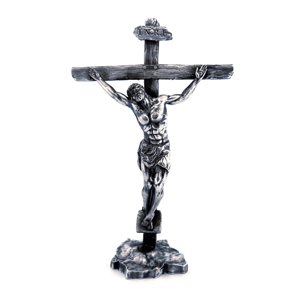 1oz Gold Spartan 999+ Silver Jesus on The Cross Statue Luxury Collectible Gift