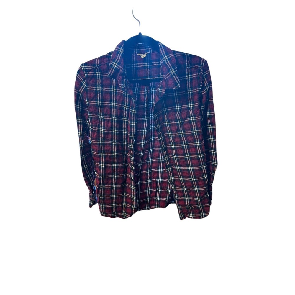 Woolrich Red Flannel Button Up Long Sleeve Comfortable Men's Shirt Size XL EUC