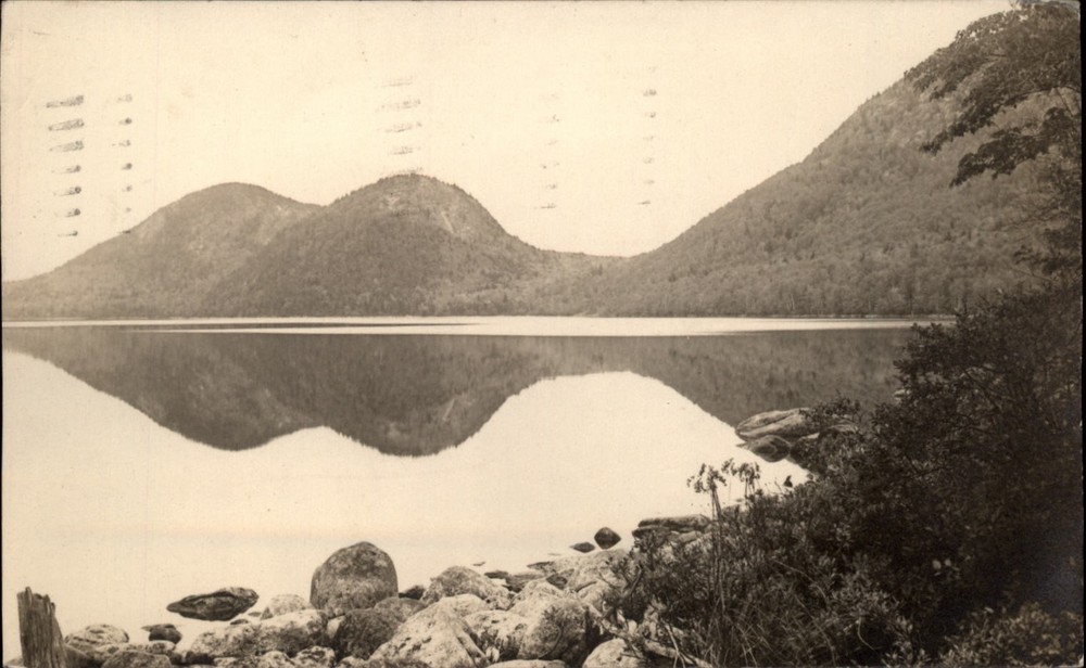 Jordan Pond The Bubbles Acadia National Park Mount Desert Maine postcard u329-image