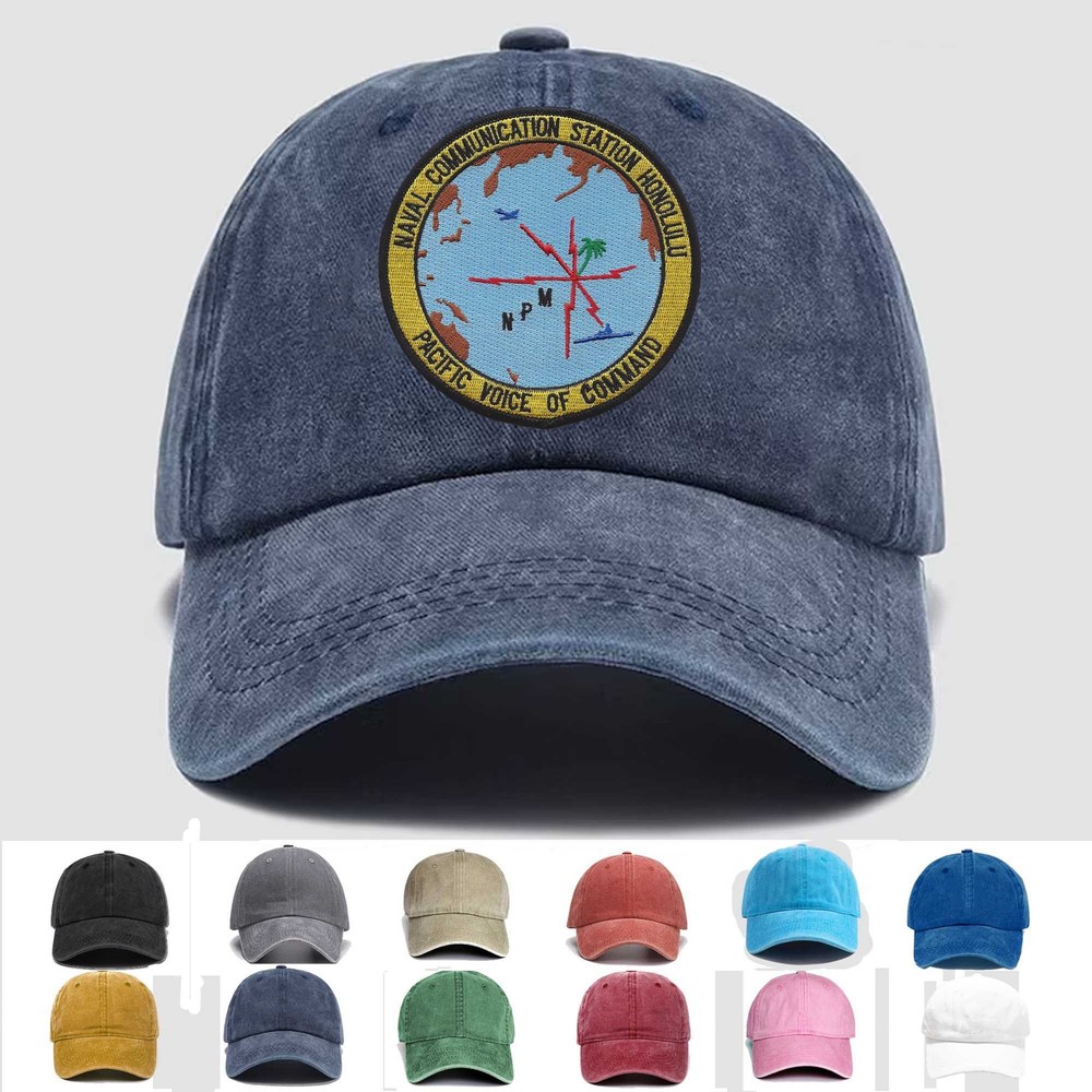 Custom Embroidered Hat Naval Communication Station Honolulu HI, Veteran Cap,Gift