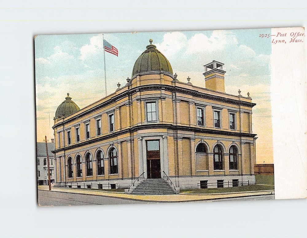 Postcard Post Office Lynn Massachusetts USA
