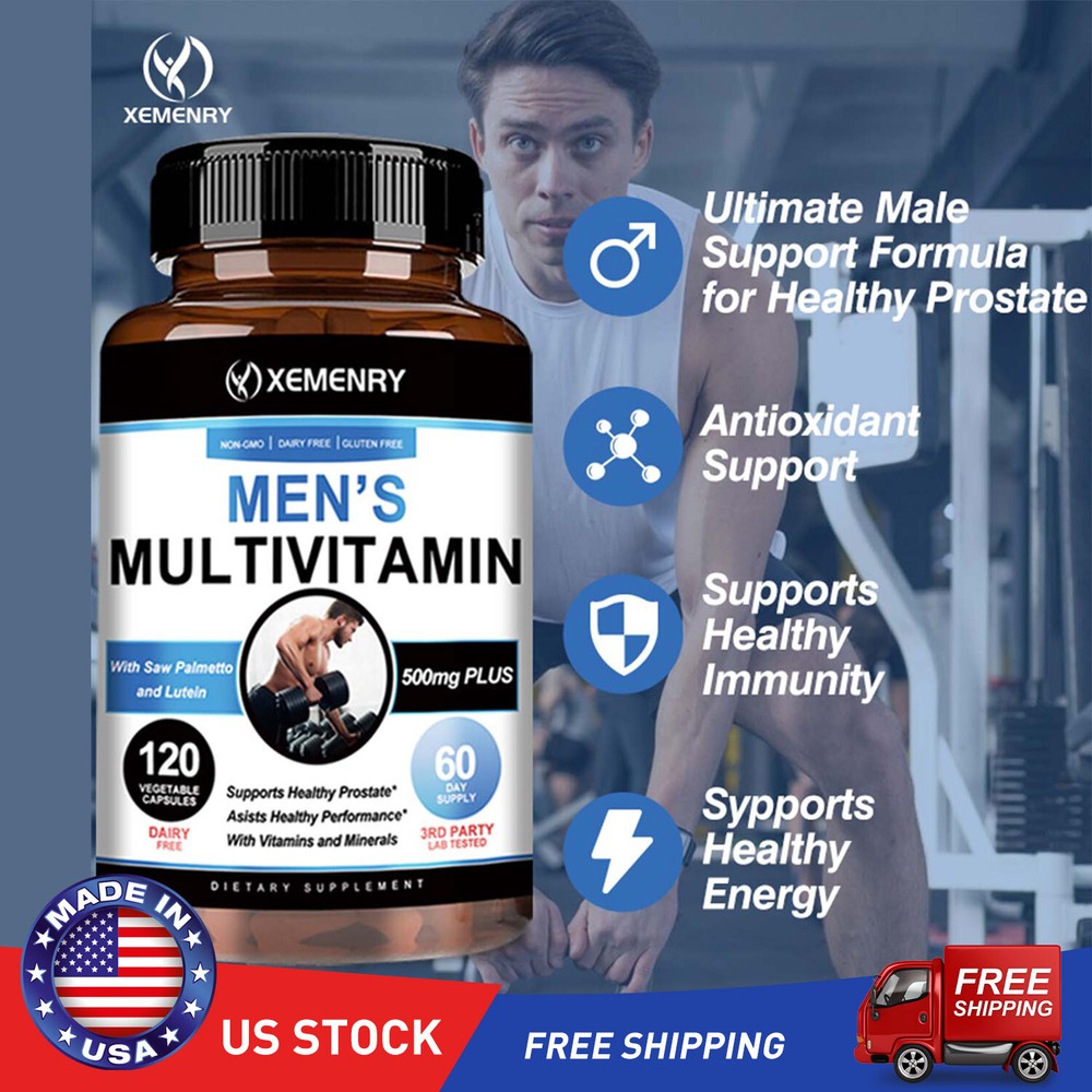 Men's Multivitamin -Heart Health,Support Men's Prostate and Urinary Tract Health
