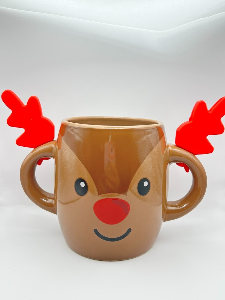 Galerie Corp Reindeer 12 Oz Ceramic Coffee Mug for Holiday Cheer