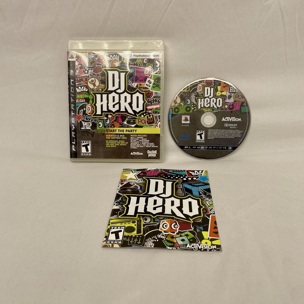 DJ Hero (Sony PlayStation 3, 2009) PS3 Game Only - Complete w/Manual - Free Ship
