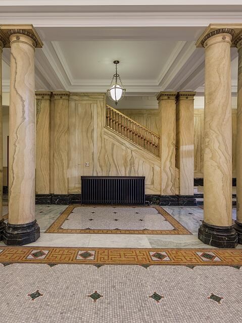 Minneapolis Minnesota Federal Building Interior Staircase 2012 Marble Columns