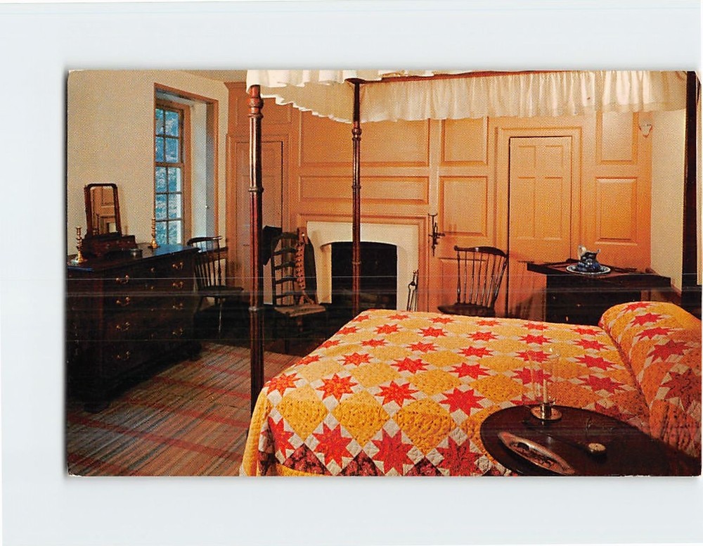 Postcard Washington's Bedroom Washington's Headquarters Valley Forge PA