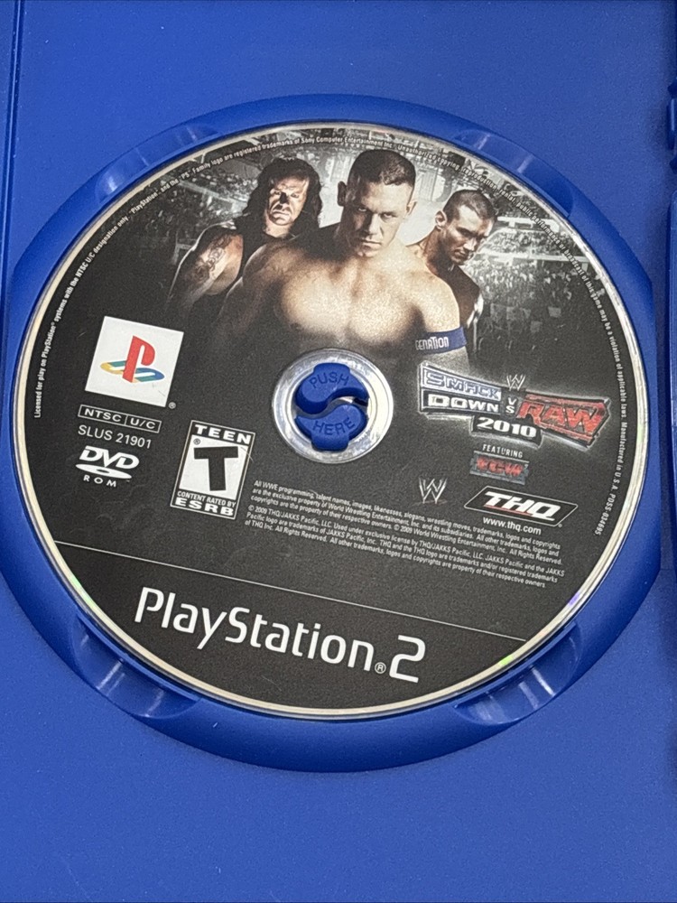 WWE SmackDown vs. Raw 2010 Featuring ECW (Sony PlayStation 2, 2009) Disc Only