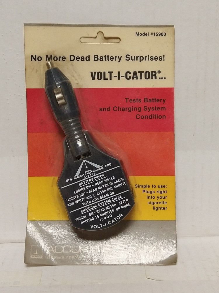 Accurate Volt-I-Cator Battery  Checker Plug into Cigarette Lighter #2 N.O.S-image