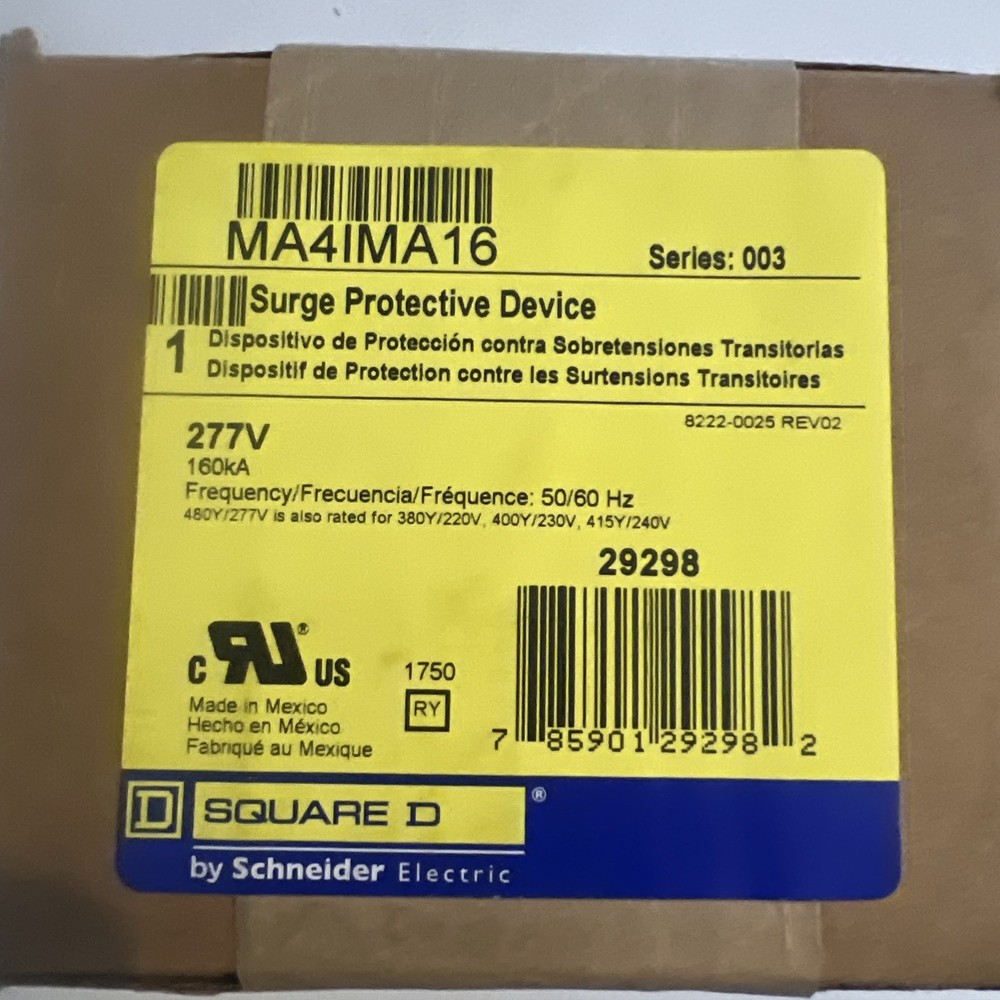 Square D Ma4Ima16 Surgelogic 277V Surge Protective Device