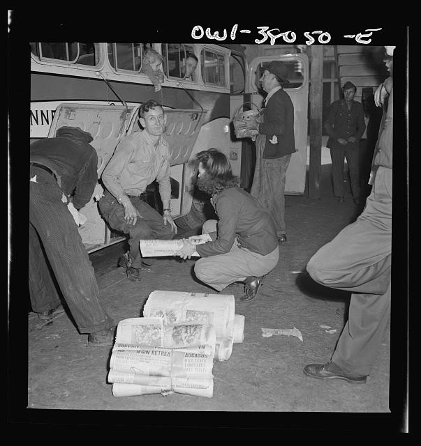 Knoxville Tennessee to Washington DC Bus Trip 1943 Sept Newspaper Delivery