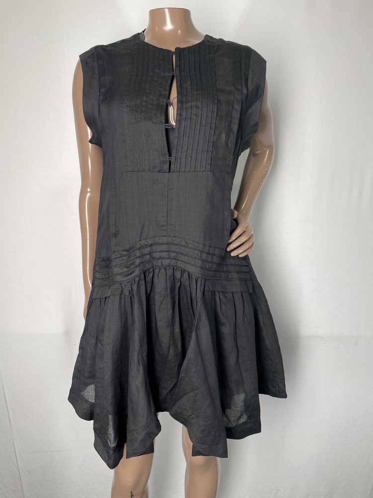 Rag & Bone Women Mini Dress Black Size S Este Round Neck Sleeveless *PREOWNED*