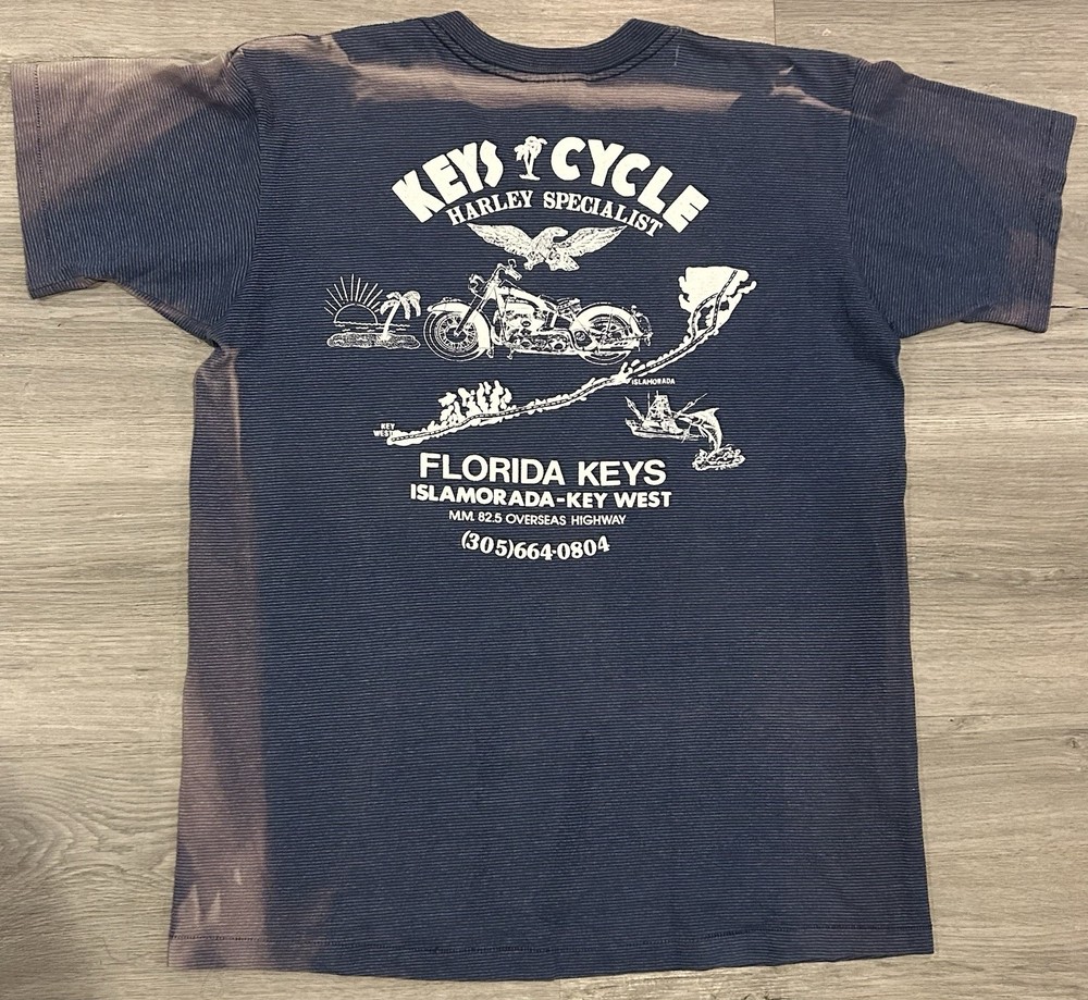 Vintage 90s Keys Cycle Harley Specialist Florida Keys biker T-shirt