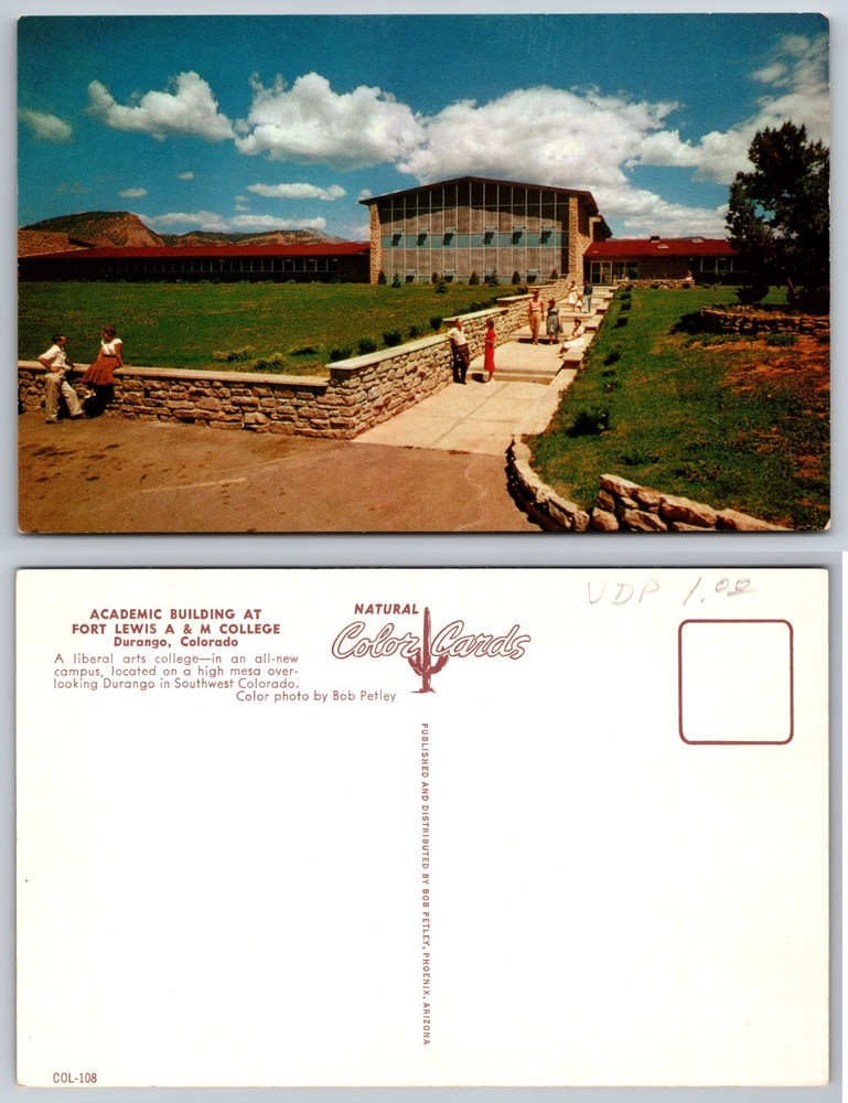 Academic Building Fort Lewis A and M College Durango Colorado Postcard