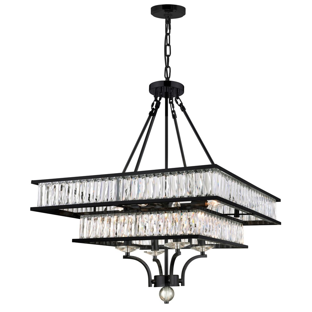 Shalia 8-Light Black Chandelier for Modern Interiors