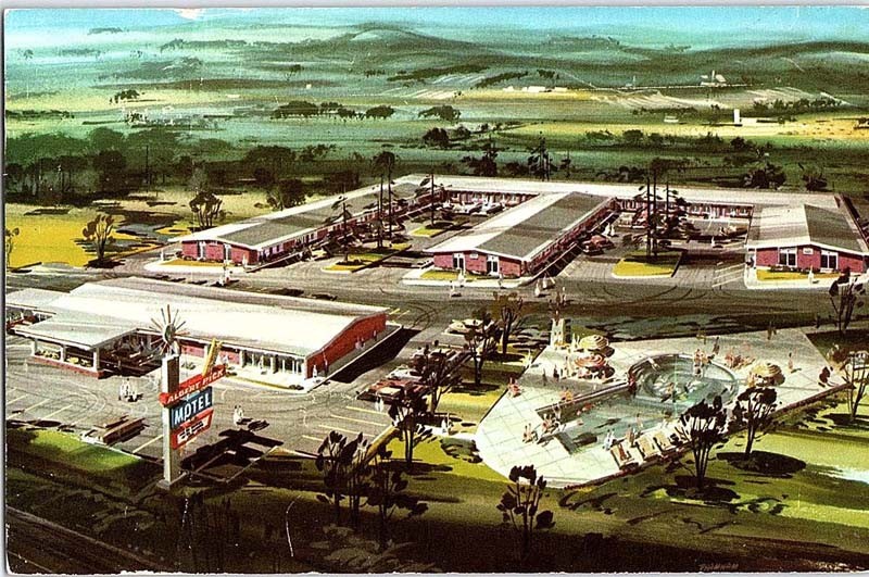 Postcard MOTEL SCENE Huntsville Alabama AL m/09 AI7960