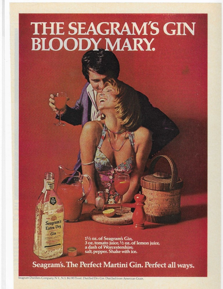 The Seagram's Gin Bloody Mary Original Print Ad