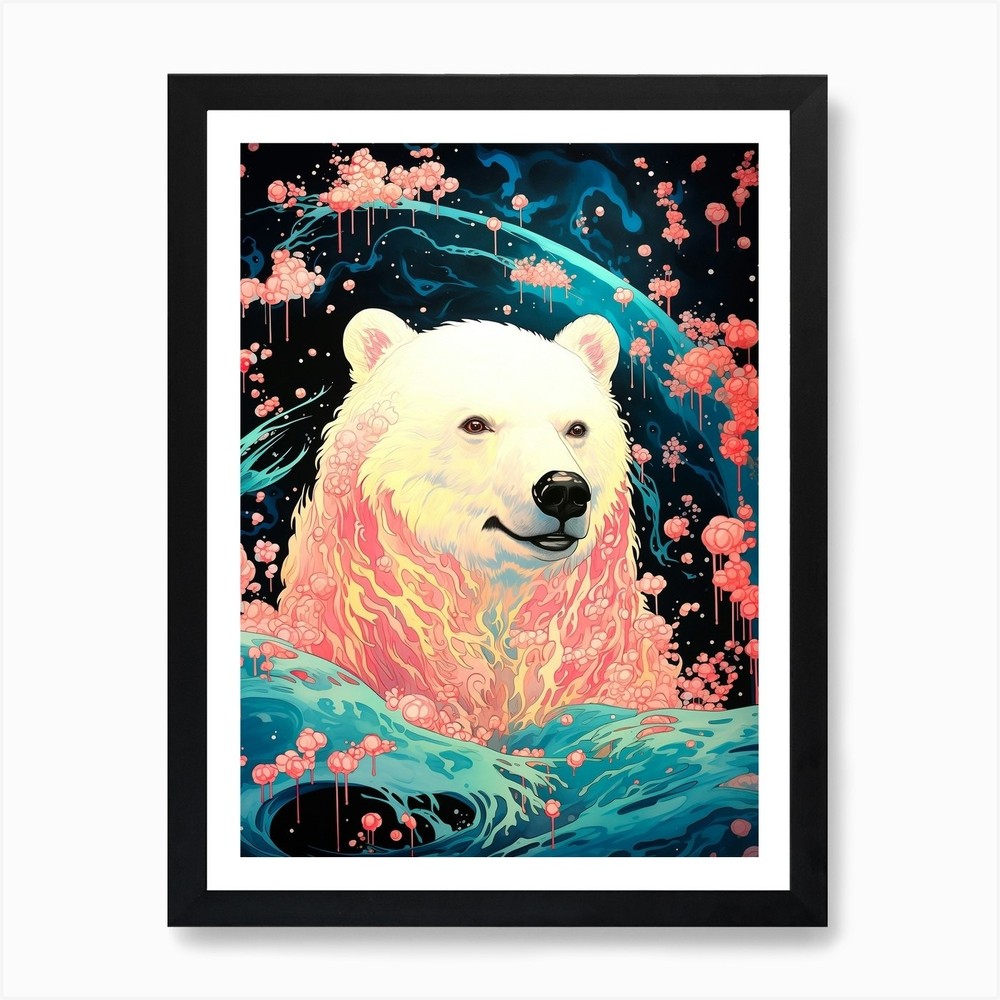 Polar Bear Art Print Framed Wall Art Poster Canvas Print Picture