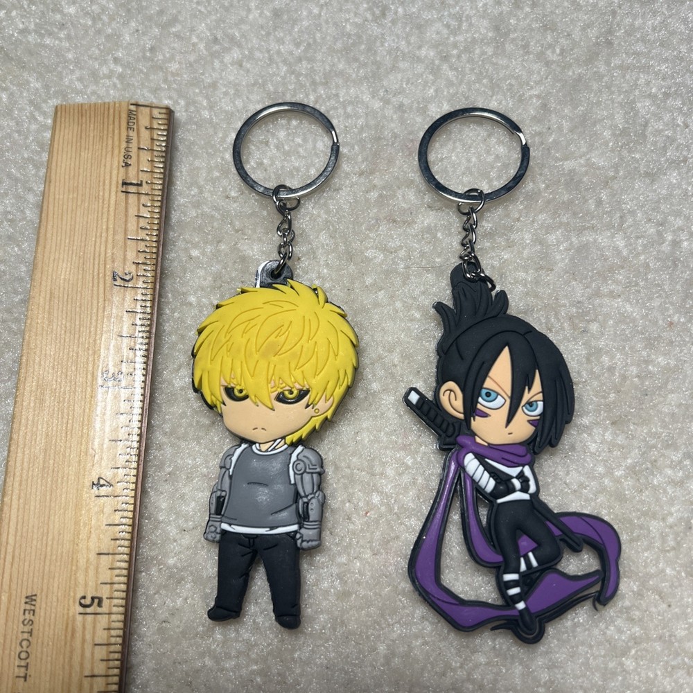 One-Punch Man Rubber Keychain Bundle - Genos & Speed-o'-Sound Sonic Set, Unbrand