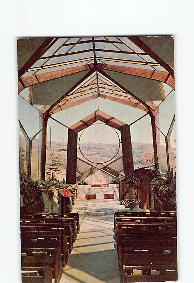 Postcard Wayfarers' Chapel near Portuguese Bend Rancho Palos Verdes California