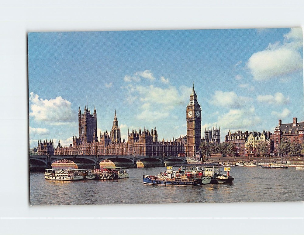 Postcard Houses of Parliament London England