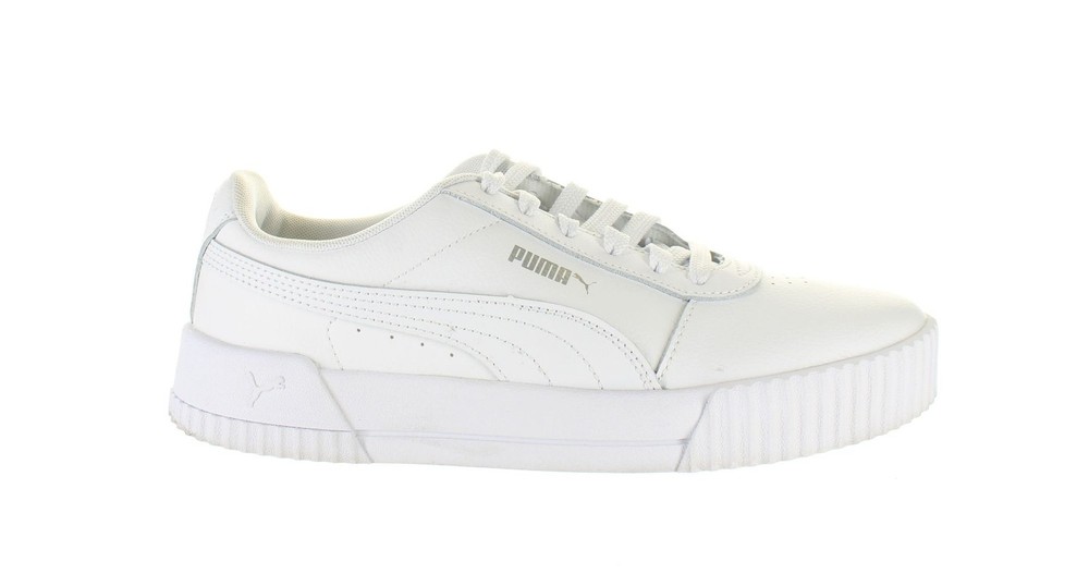 PUMA Womens Carina White Fashion Sneaker Size 9 (7820607)