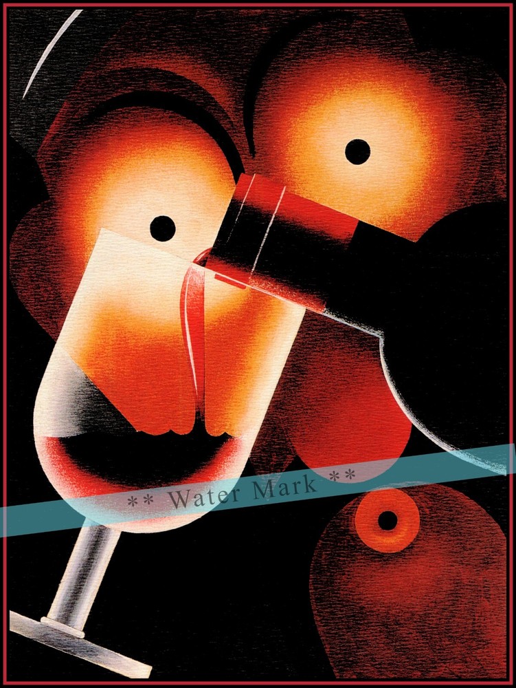 Vintage 1935 Nicolas Red Wine Poster Print Retro Bar Art Home Decor  