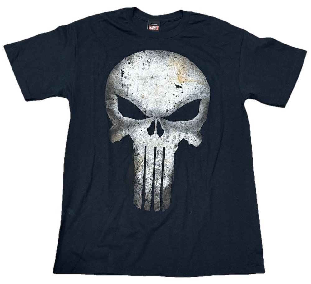 The Punisher Tee Shirt Black Marvel Comic Superheroes Skull Men’s Medium