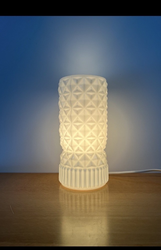 Ikea Vanadin Lamp White Matte Milk Glass Table Lamp Vintage 90’s Extra Bulb