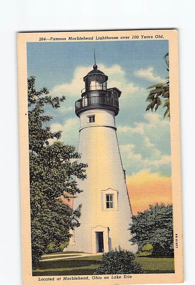 Postcard Marblehead Lighthouse Marblehead Ohio USA