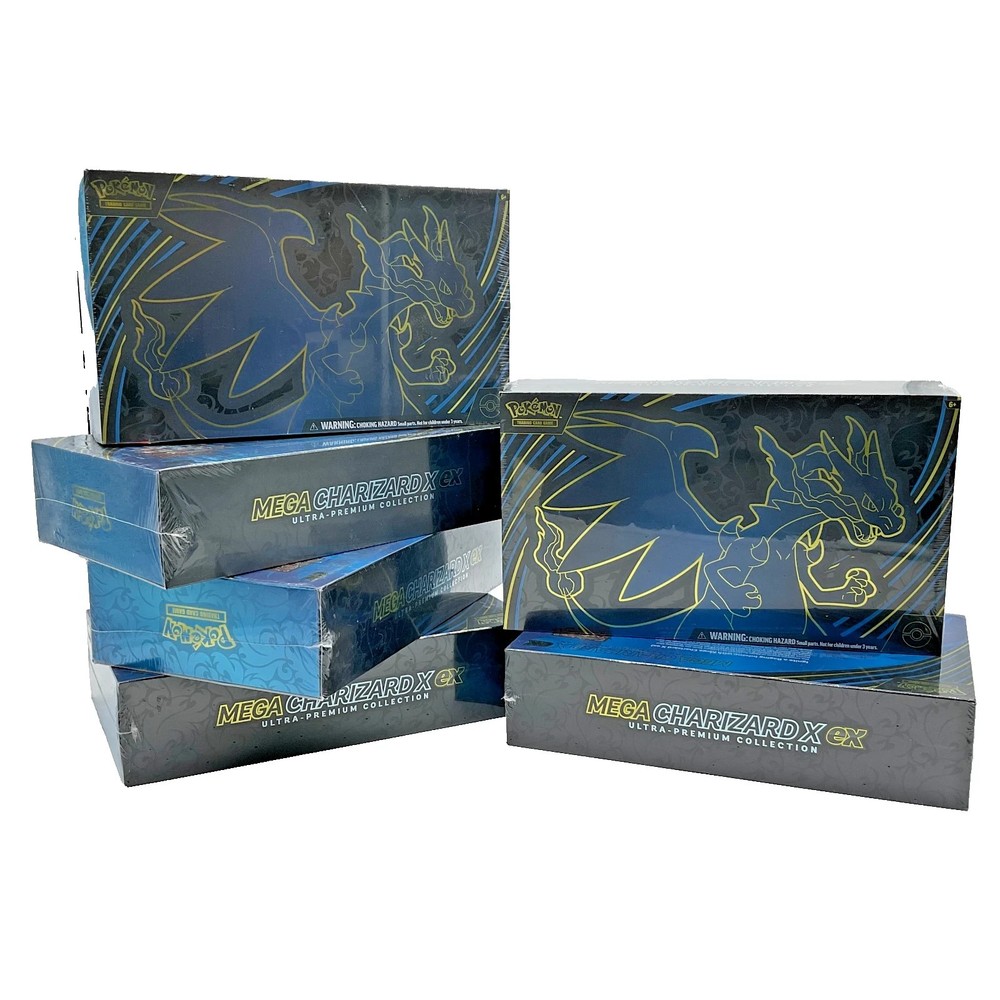 Lot of (6) Pokemon TCG Mega Charizard X ex Ultra Premium Collection Boxes SEALEDPROBSTEIN is actively accepting consignments !!